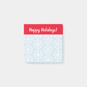 Anpassningsbarnas snowflake-Helgdag i julklapp Post-it Block
