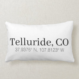 Anpassningsbarnas svarta och vita stad och koordin lumbarkudde