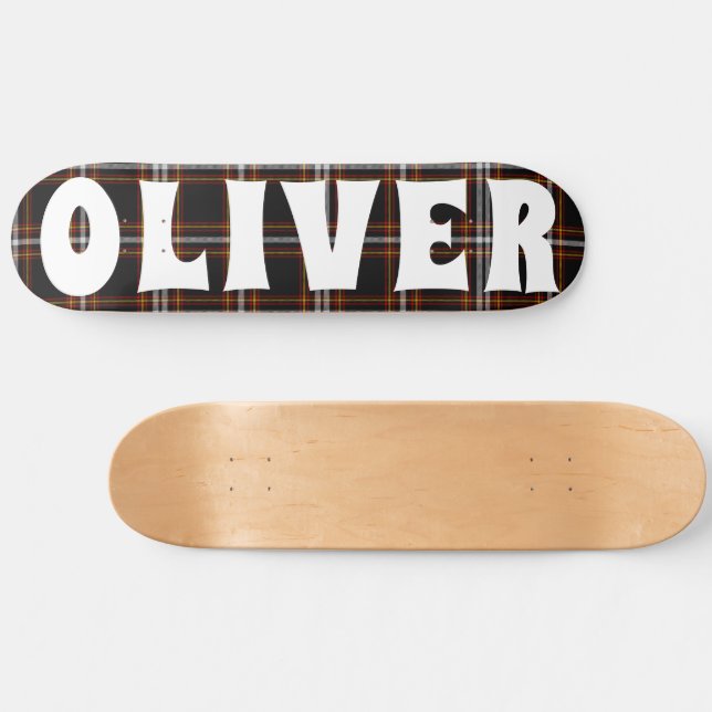 anpassningsbarnas svarta schackbräde mini skateboard bräda 18,5 cm (Horz)