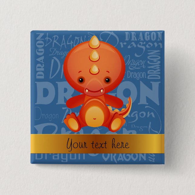 Anpassningsbarnas Tecknad år för Ord Art i Dragon Knapp (Framsida)