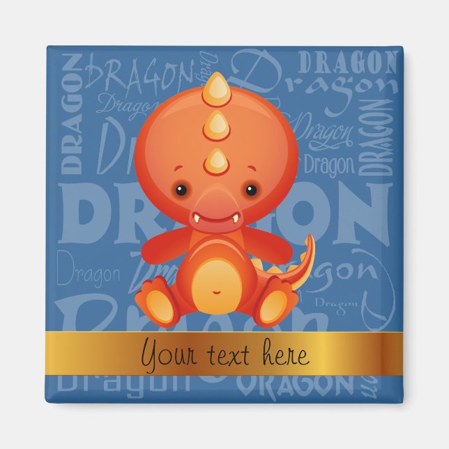 Anpassningsbarnas Tecknad år för Ord Art i Dragon Magnet (Framsidan)