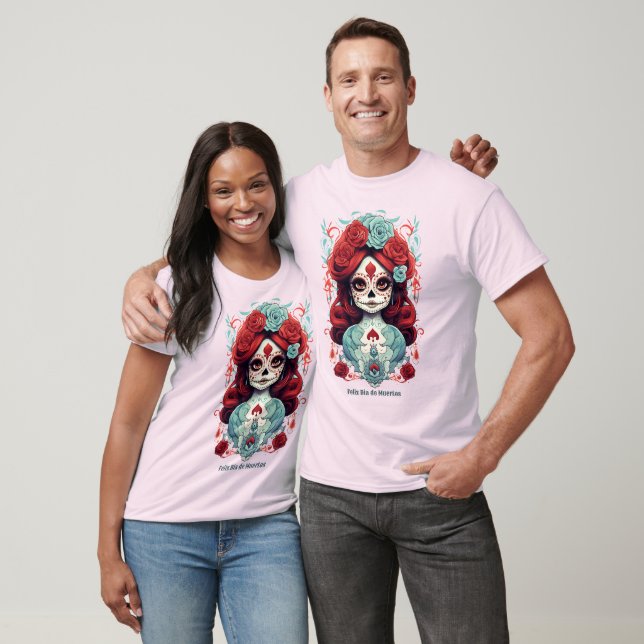 Anpassningsbarnas text Dia de Muertos ☠️ yttre min T Shirt (Unisex)