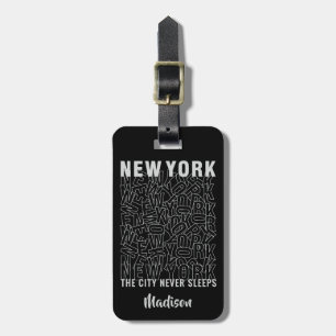 Anpassningsbarnas text New York Typography bagagem Bagagebricka