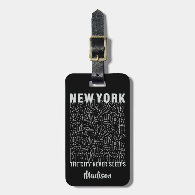 Anpassningsbarnas text New York Typography bagagem Bagagebricka (Vertikal Framsida)