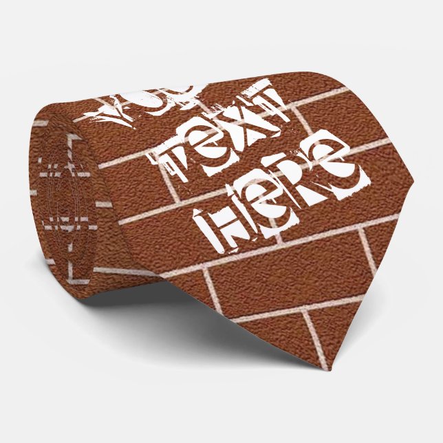 Anpassningsbarnas textetikett med tegelväggskonstr slips (Rullad)