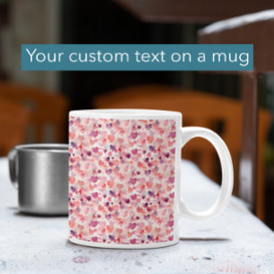Anpassningsbarnas texttext, vattenfärgsfärgad, rut kaffemugg