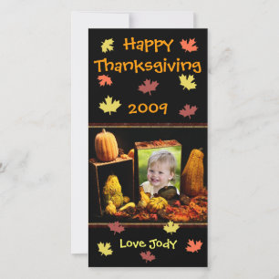 Anpassningsbarnas Thanksgiving/fotokort för Helgda Julkort