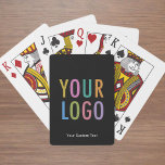 Anpassningsbarnas uppspelningskort Företagets Logo Casinokort<br><div class="desc">Anpassa den här onlinen för spelkort med din egen logotyp och anpassningsbar. Texten kan vara en namn, ett affärsteckenformat, en webbplats adress, en medieferens från social eller en annan personlig. Det här är storleka standardkort för pokerspel (2, 5 tum x 3, 5 tum) med 52 kort och 2 jokers. Ingen...</div>