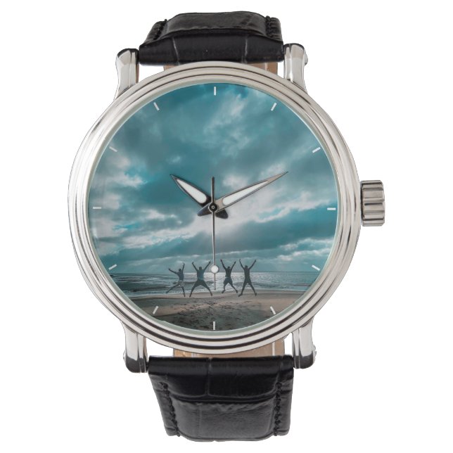 Anpassningsbarnas väggklocka (lägg till ditt eget  armbandsur (Framsida)