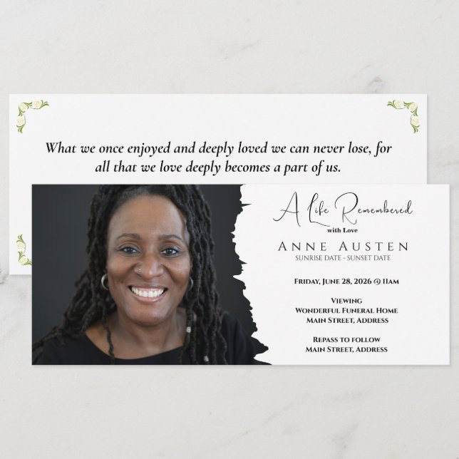 Anpassningsbarnas vanliga inbjudningskort - platta (Fram/baksida)