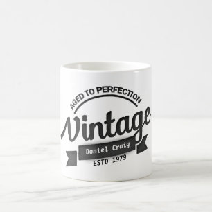 anpassningsbarnas vintage födelsedag åldras till p kaffemugg
