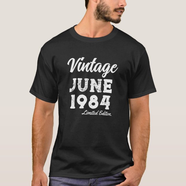 Anpassningsbarnas Vintage födelsedag T Shirt (Framsida)