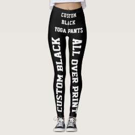 AnpassningsbarSVART ALL ÖVER TRYCKYOGABYXOR Leggings
