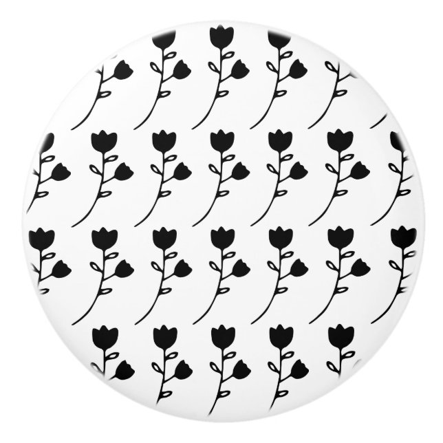 anpassningsbarsvartblomma på kabinett knopp för (Framsidan)