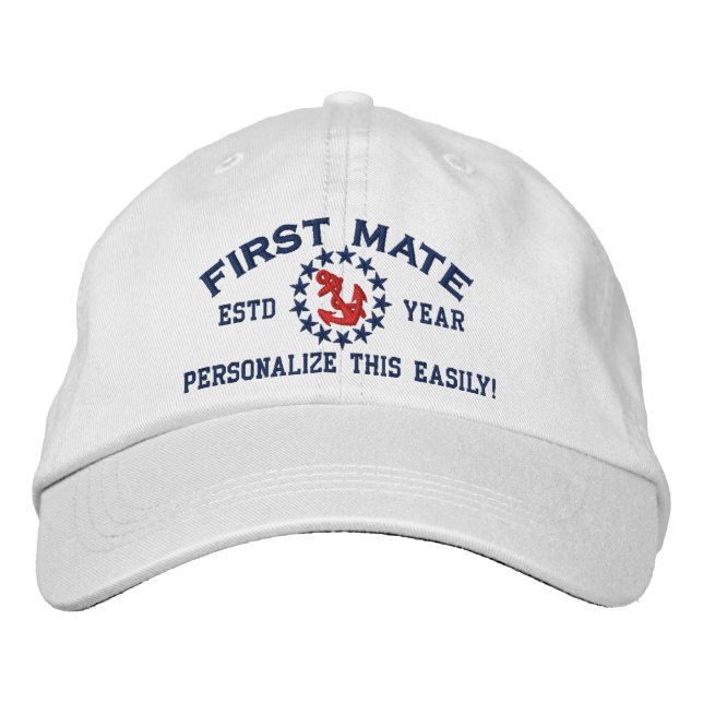 Anpassningsbart år och Namn första matrisjakt Broderad Keps (Framsida)