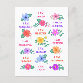 Anpassningsbart bekräftelse inspirerande motivatio vykort