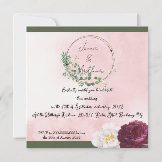 Anpassningsbart bröllopsannonskort meddelande