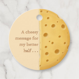Anpassningsbart Cheesy Meddelande Romantisk humor Gåvor Etiketter