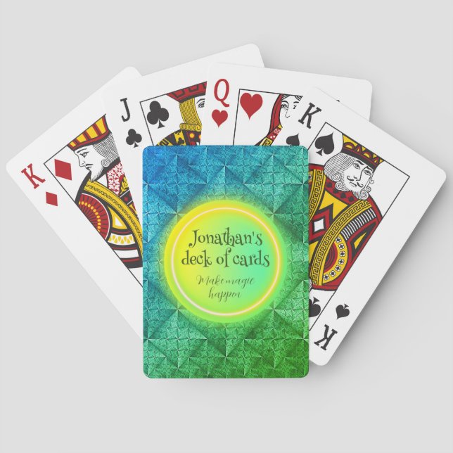 Anpassningsbart däck med magiska kort, uppspelning casinokort (Baksidan)