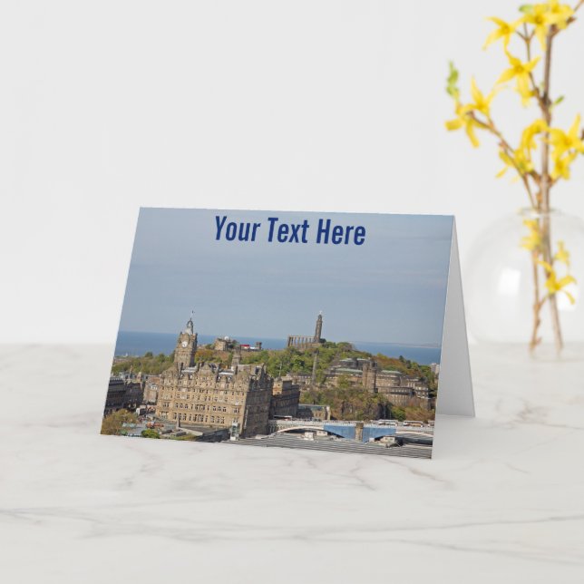 Anpassningsbart Edinburgh, Skottland-kort Kort (Gul blomma)