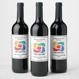 Anpassningsbart företagslogotyp Företagsmarknadsfö Vinflaska Etikett