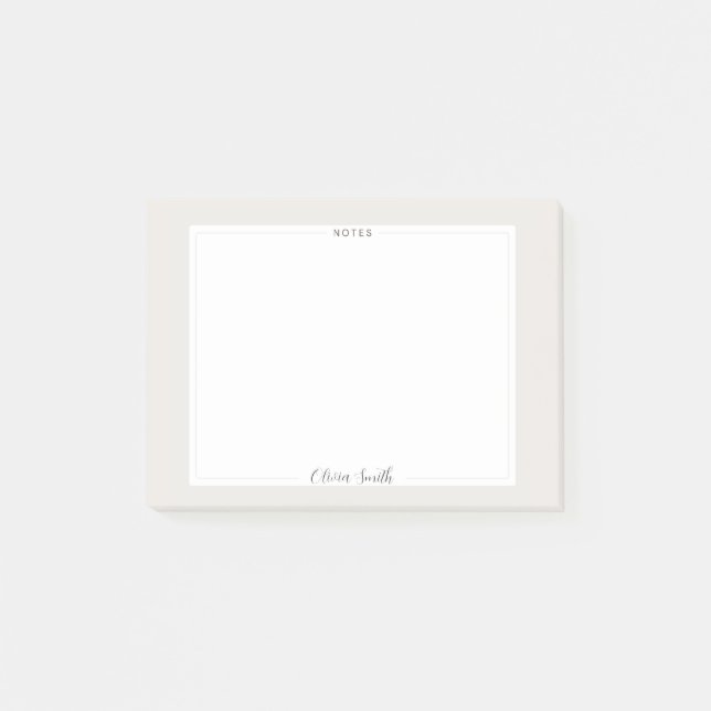 Anpassningsbart manus Namn Personalisering Present Post-it Block (Framsida)