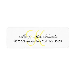 Anpassningsbart Monogram ✨ Chic & Unik Personlig Returadress Etikett