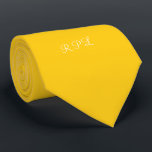 Anpassningsbart Monogram för mustard-Gult Slips<br><div class="desc">Byt initialer i den här lysande moderna Gulten Mustard Kundens monogramnacke. Det finns slipsar i många färger på vår Zazzle.com/youbeaut.</div>