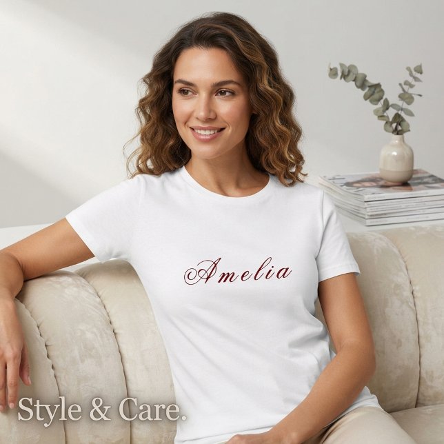 Anpassningsbart Namn Amelia T Shirt (Customizable Name Amelia Tri-Blend Shirt)