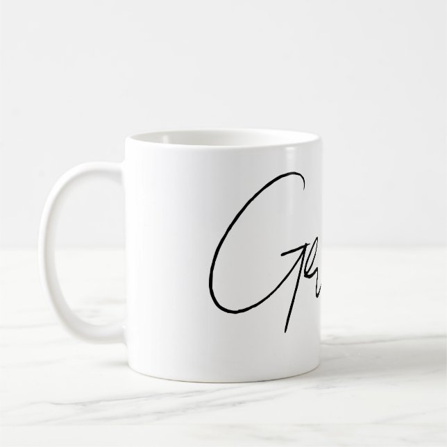 Anpassningsbart namn  kaffemugg (Vänster)
