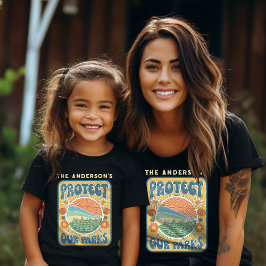 Anpassningsbart namn skyddar vårt nationella parke t shirt