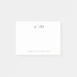 Anpassningsbart parnamn och initialmonogram post-it block