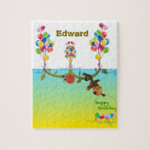 Anpassningsbart Puzzle Birthday-tema