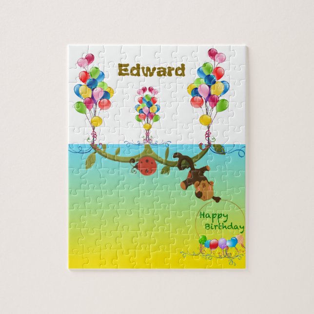 Anpassningsbart Puzzle Birthday-tema Pussel (Vertikal)