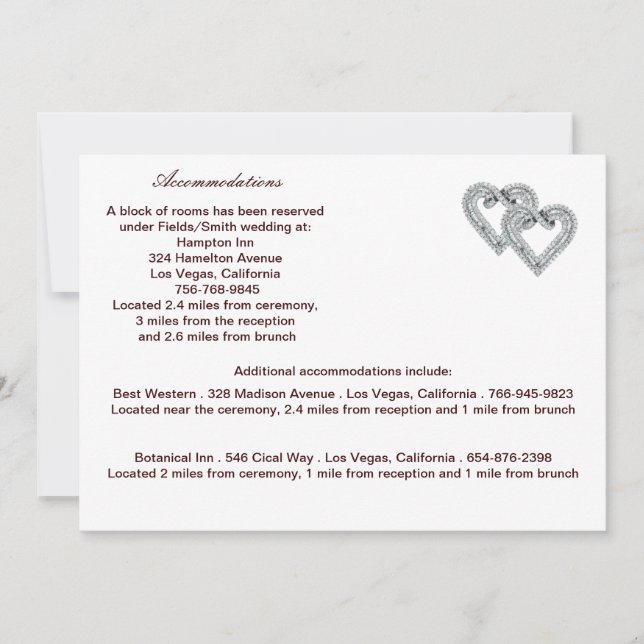 Anpassningsbart Tangerine Hearts Enclosure Card Inbjudningar (Framsida)