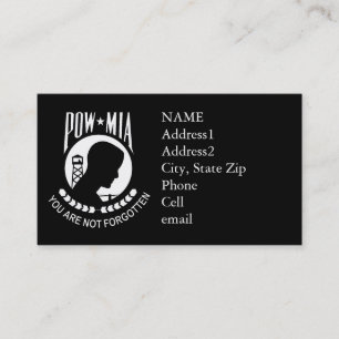 Anpassningsbarvisitkort för KRW POW/MIA Visitkort