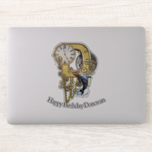 Anpassningssymbol för brev D-födelsedagsdagen Klistermärken