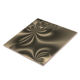 Anque Guld Flowing Fractal Kakelplatta