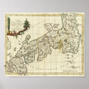 Anque Karta i Japan 1785 Poster