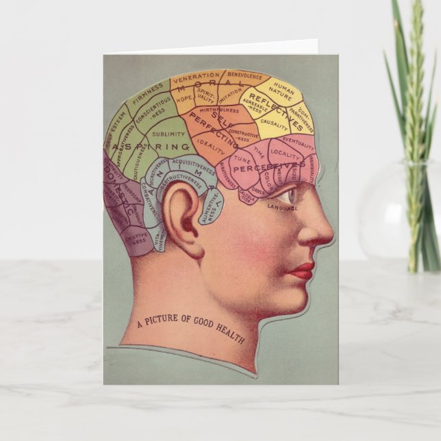 Anque Mind Brain Karta Phrenology head Kort (Framsida)