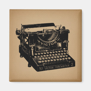 Anque Typewriter Old Fashioned Typewriter Magnet