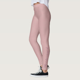 Anrika Rosa & Dammig Lila Trädgårdsbröllop Leggings