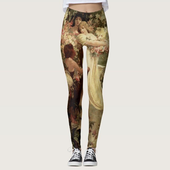 Anrit i Vår från Alphonse Mucha Leggings (Framsida)