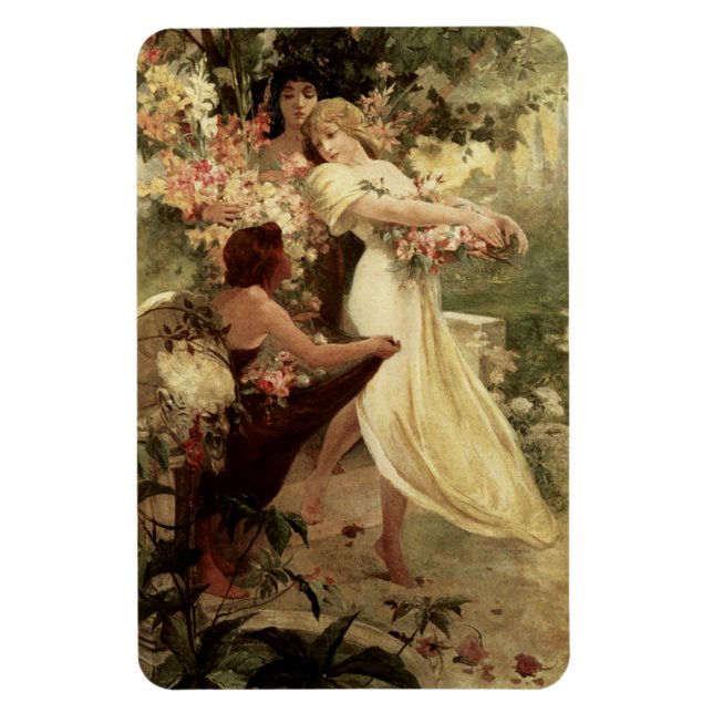 Anrit i Vår från Alphonse Mucha Magnet (Vertikal)