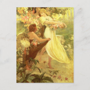 Anrit i Vår från Alphonse Mucha Vykort
