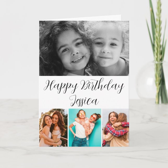 Anrografi av eleganten Grattis på födelsedagen bes Kort (Framsida)