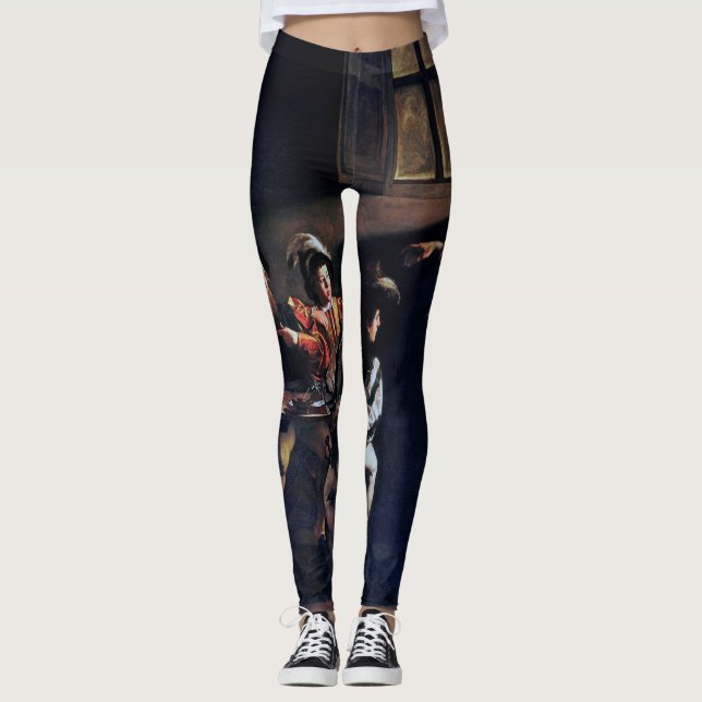 Anrop av Saint Matthew, Caravaggio Leggings (Framsida)