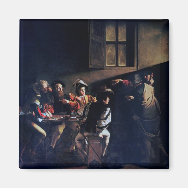 Anrop av Saint Matthew, Caravaggio Magnet (Framsidan)