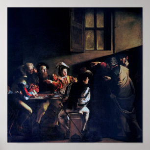 Anrop av Saint Matthew, Caravaggio Poster