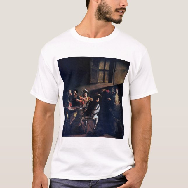 Anrop av Saint Matthew, Caravaggio T Shirt (Framsida)